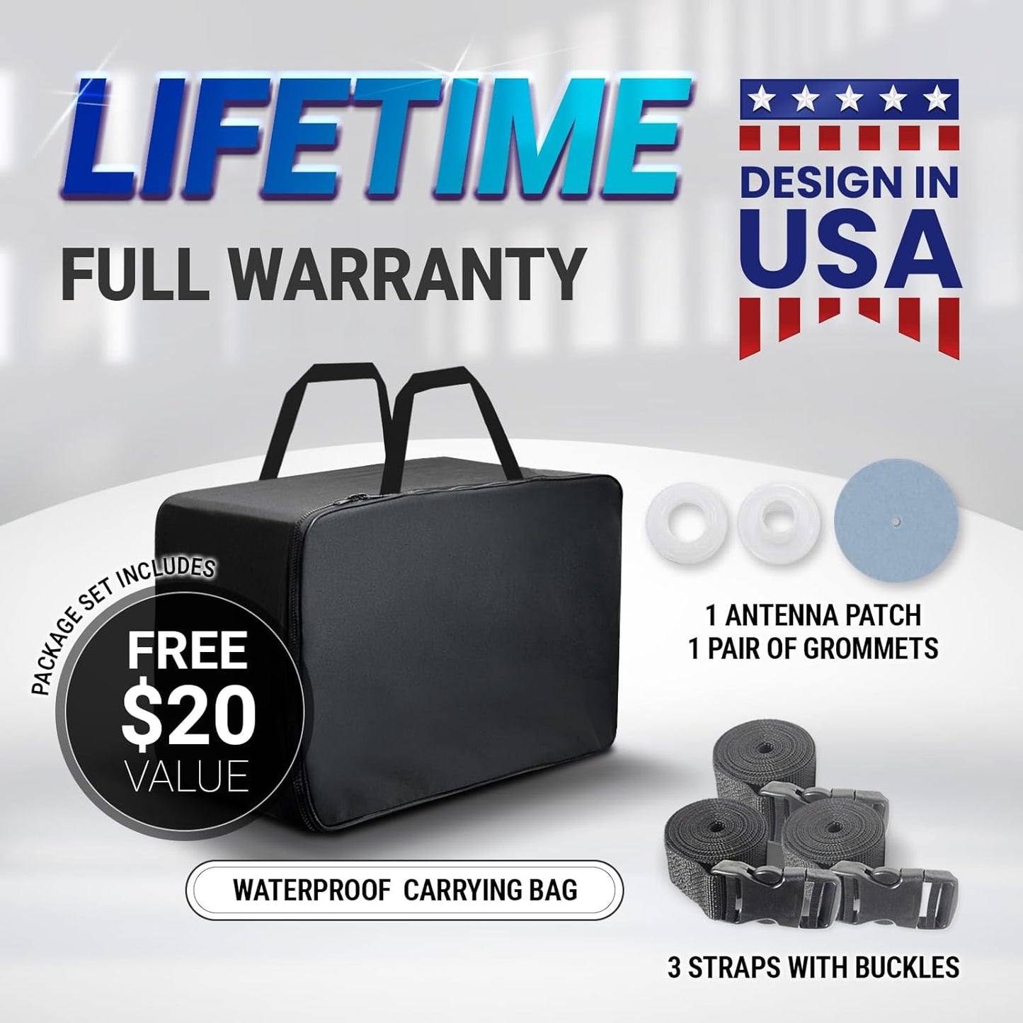 iCarCover Custom Car Cover for Pontiac Tempest 4-Door (1964-1967) Waterproof All-Weather Rain Snow UV Sun Protector Full Exterior Indoor Outdoor Car Cover (Stripe - Black/Red)