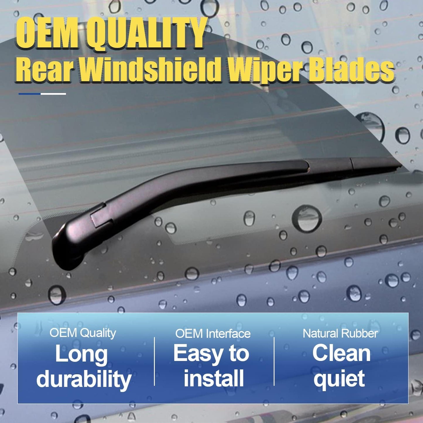 3 wipers Replacement for 2016-2020 2021 2022 Honda HRV HR-V, Windshield Wiper Blades Original Equipment Replacement - 26"/18"/10" (Set of 3) U/J HOOK