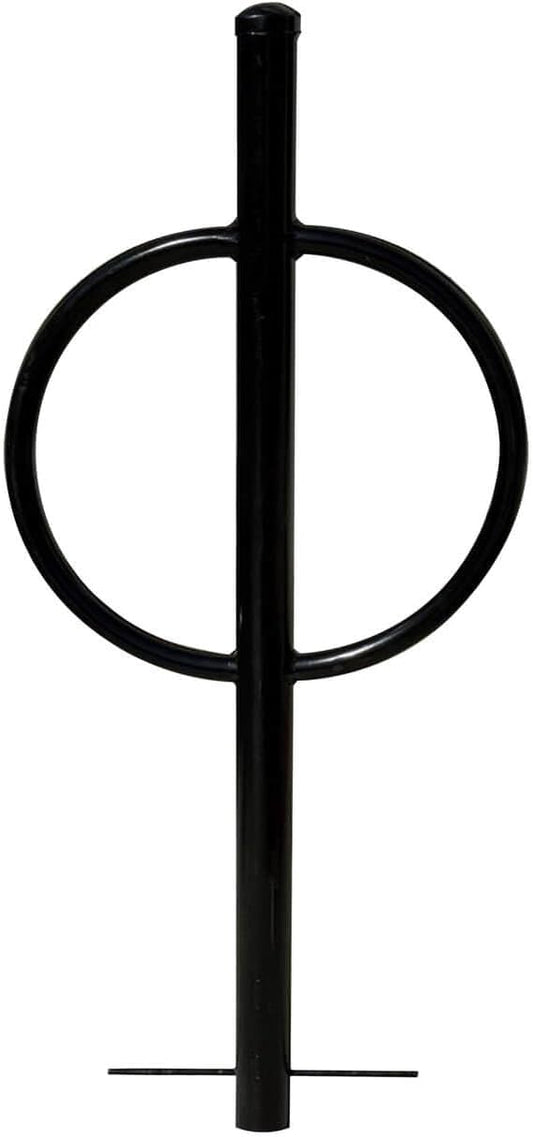 Sandbaggy Post and Ring Rack - In Ground - Commercial Outdoor Bike Parking & Storage Racks (Black, 10)