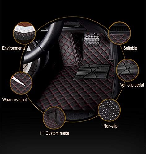 Custom Car Floor Mat Compatible with BMW Mercedes-Benz Toyota Cadillac Lexus Honda Infiniti Nissan Hyundai Kia Audi All Models Cars Sedans SUVs Automotive Mats (Yellow)