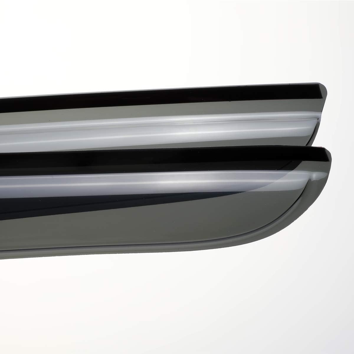 4pcs Original Outside Mount Style Window Rain Guards Shield Side Wind Deflectors Dark Smoke Nice Looking Vent Window Visors Fit for 2015-2017 Toyota Camry Sedan 94629