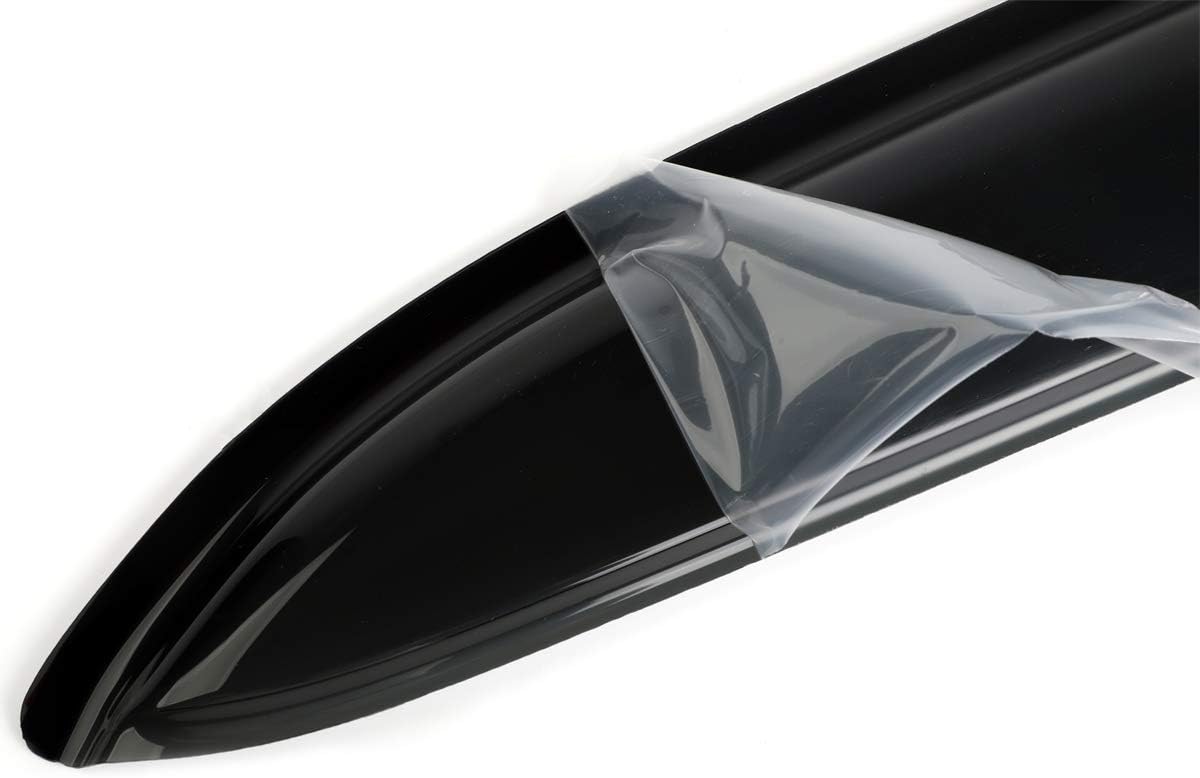 4pcs Original Outside Mount Style Window Rain Guards Shield Side Wind Deflectors Dark Smoke Nice Looking Vent Window Visors Fit for 2015-2017 Toyota Camry Sedan 94629