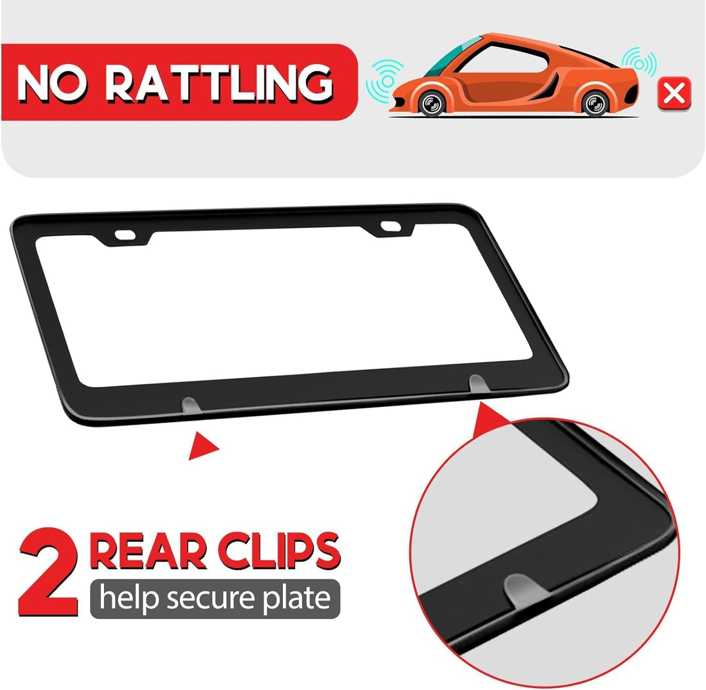 License Plate Frame for Pink Bow Stainless Steel License Plate Frames Holder Covers Rust-Proof Auto Parts Decoration with Screws License Plate Holder for Car Accessories 12x6 Inch