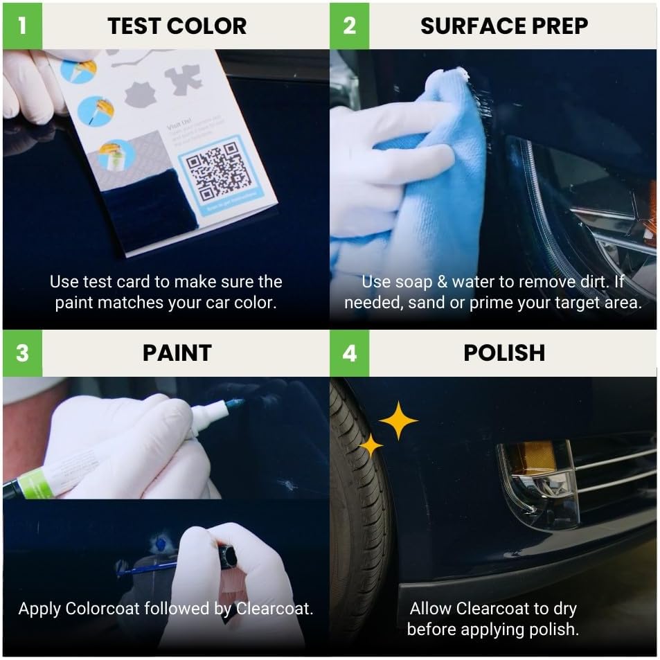 TouchUpDirect 089 Wind Chill Pearl Compatible with Toyota Exact Match Touch Up Paint Combo - Preferred Kit