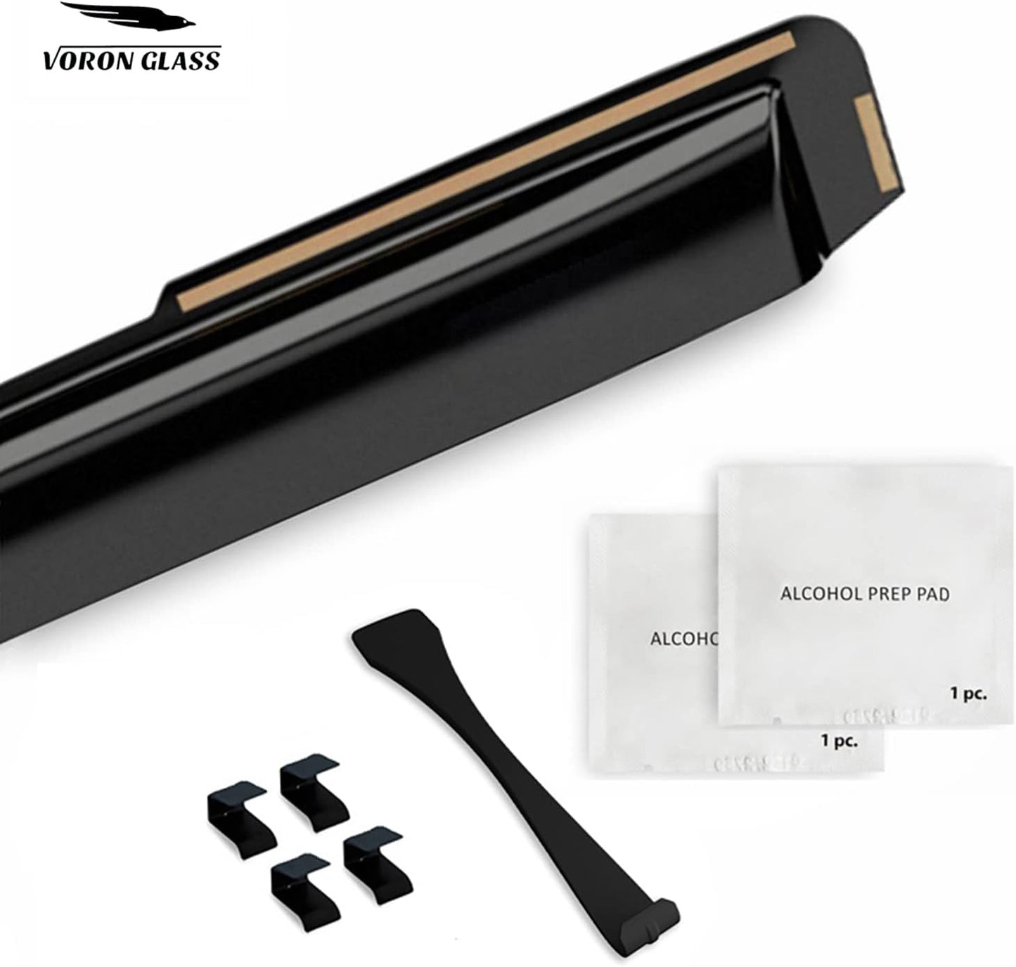 Voron Glass in-Channel Extra Durable Rain Guards for Toyota Sequoia 2023-2025, Window Deflectors, Vent Window Visors, 4 Pieces - 200556