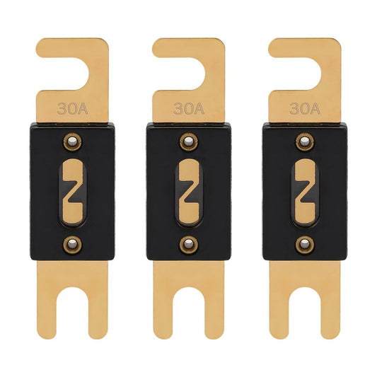 30A ANL Fuse 30 Amp Inline Blade Fuses 32V for Car Audio Inverter Automotive Stereo (Pack of 3 pcs)