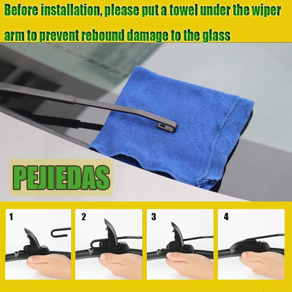 OEM Quality Front Wiper Blades, Replacement for 2002-2006 Toyota Camry,1990-2002 Honda Accord,2013-2020 Chevrolet Impala, OE Original Style (24 Inch + 19 Inch Front Wiper Blades)