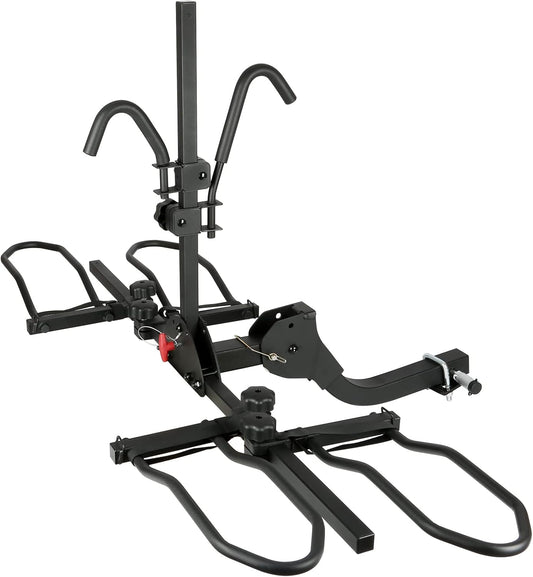 WEIZE Hitch Bike Rack, Wobble Free Smart Tilting Folding Bicycle Car Racks for Standard, Fat Tire and Electric Bike, 2-Bike 160 lbs Capacity, 2-inch Receiver