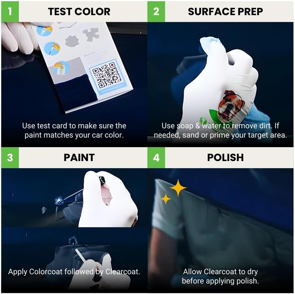 TouchUpDirect 795 Ocean Gem Compatible with Toyota Exact Match Touch Up Paint Brush - Platinum Kit