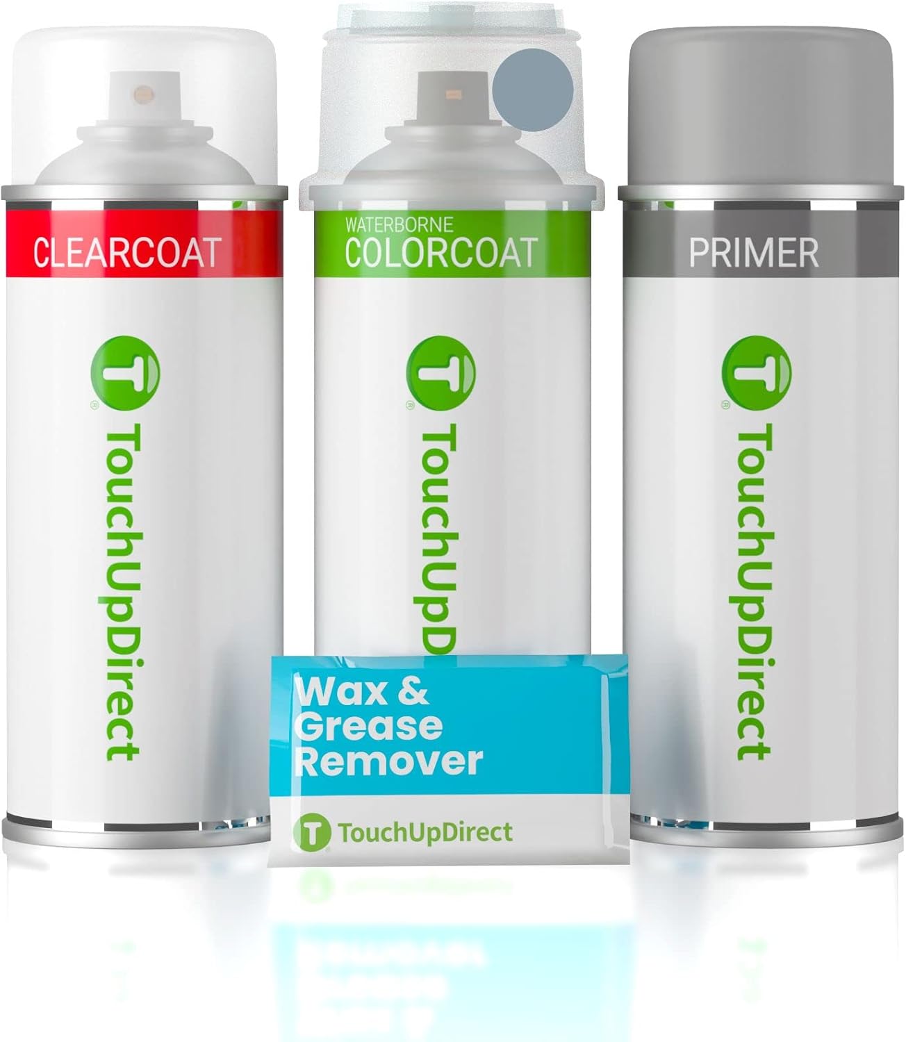 TouchUpDirect 8R3 Pacific Blue Metallic Compatible with Toyota Exact Match Touch Up Paint Aerosol - Preferred Kit