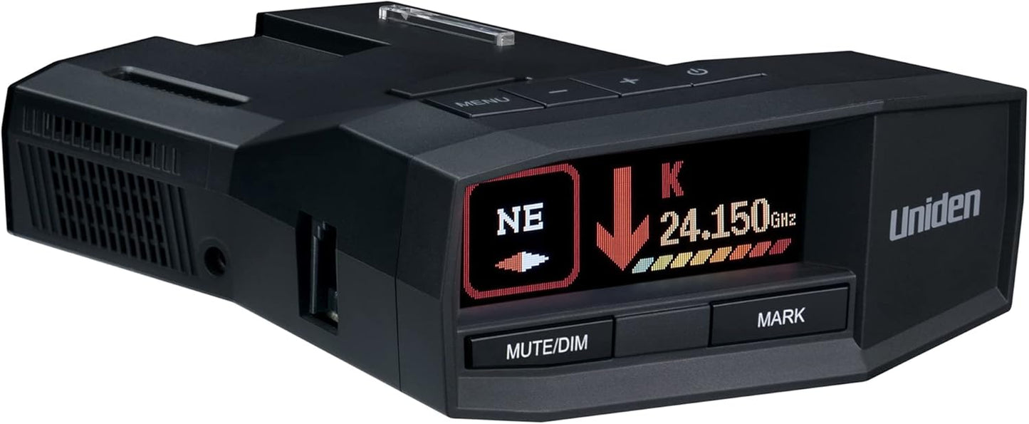 Uniden R8W (New Model) Extreme Long Range Laser/Radar Detector, 360° Awareness, Directional Arrows, Wi-Fi, Bluetooth, GPS, Real-Time Voice Alerts, Red Light & Speed Camera Alerts, R/TACH App