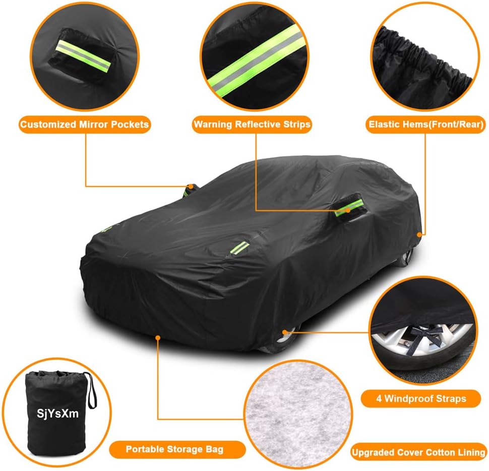 Car Cover Compatible with Mercedes-Benz GLE 2015-2025, ML 2006-2015, AMG GLE Coupe SUV, Waterproof All Weather Covers with Cotton Lining for GLE 350 400 450 500 550, Outdoor Rain Sun Snow Cover