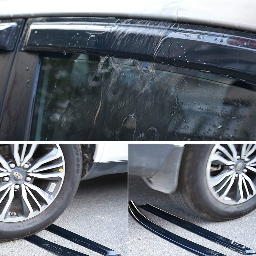 94084 Side Window Wind Deflector,4pc Outside Mount Style Shade Sun Rain Guards Set,Nice Window Visor fit for 2009-2015 Honda Pilot