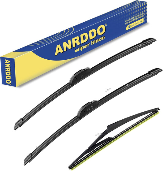 3 Wipers Factory Replacement For Nissan Juke 2011 2012 2013 2014 2015 2016 2017 Original Equipment Replacement Windshield Wiper Blade Set 22"+14"+12" (Set of 3)