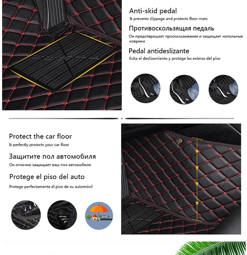 Custom Car Floor Mat Compatible with BMW Mercedes-Benz Toyota Cadillac Lexus Honda Infiniti Nissan Hyundai Kia Audi All Models Cars Sedans SUVs Automotive Mats (Orange)