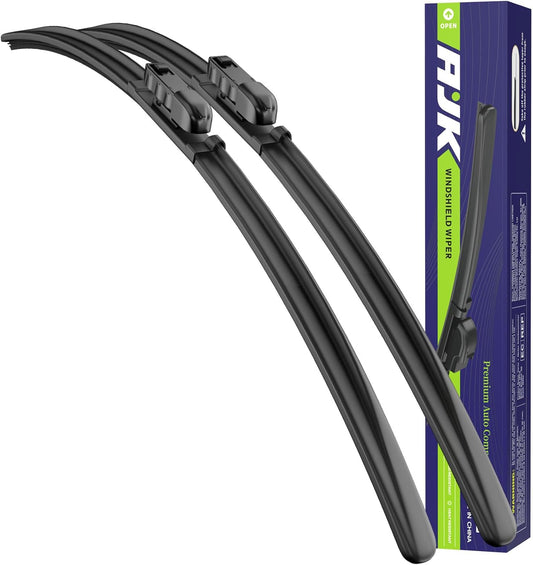 AJK Wiper Blades for Hyundai Santa Fe 2024 2025, 2 Piece All Weather OEM Quality Automotive Replacement Windshield Wiper Blades for My Car