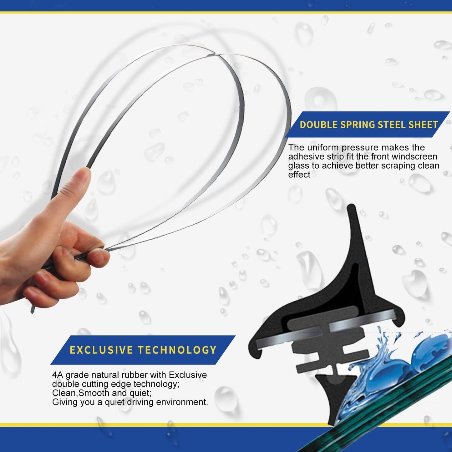 Wipers Factory Replacement For BMW 3-Series 2-Door E92 E93 328i 328i xDrive 328xi 335i 335i xDrive 335xi M3 Original Equipment Windshield Wiper Blades Set -24"+17.5" Side Lock (Set of 2)