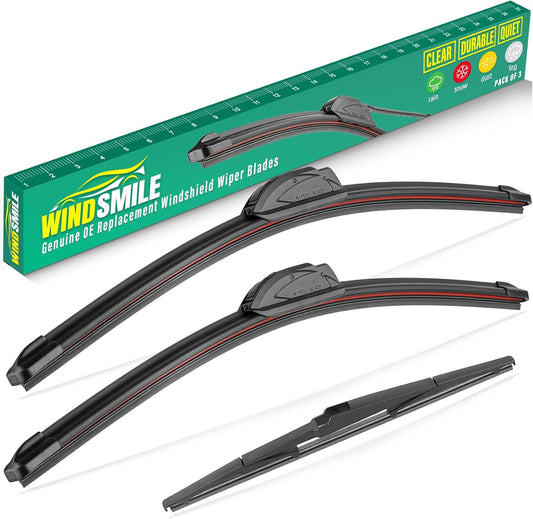 26" 19" 16" Windshield Wiper Blades Replacement for Toyota Prius 2010 2011 2012 2013 2014 2015 Premium All Weather Front Rear Wipers Set - OEM Quality (Pack of 3)
