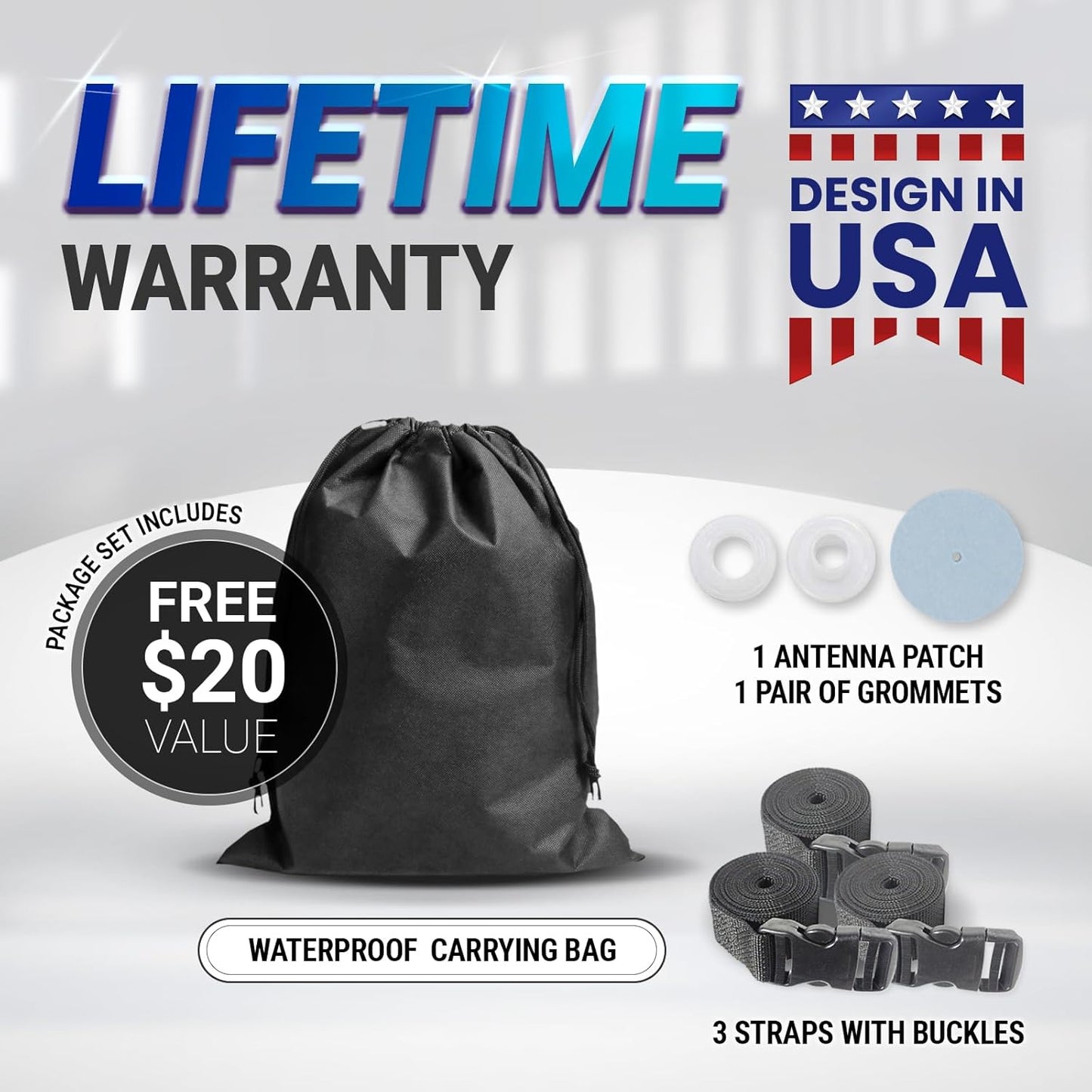 iCarCover Custom Car Cover for Chevy Nomad Wagon (1958-1961) Waterproof All Weather Rain Snow UV Sun Protector Full Exterior Indoor Outdoor Car Cover (Stripe - Black/Red)