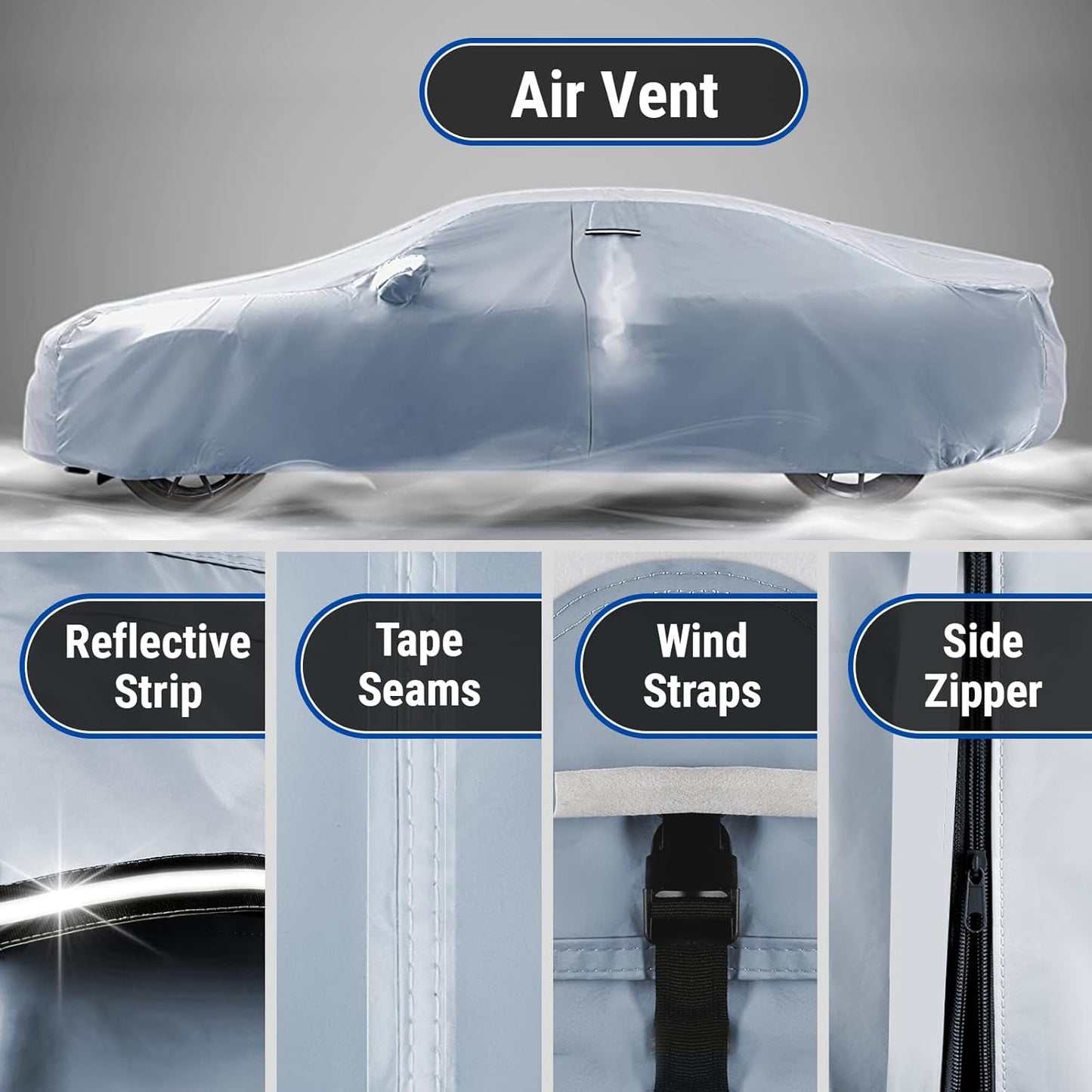 iCarCover Premium Car Cover for 1990-1994 Chevy Lumina Coupe Heavy Duty Waterproof All-Weather Automobiles Custom Fit Indoor Outdoor UV Snow Protection Covers with Straps and Bag