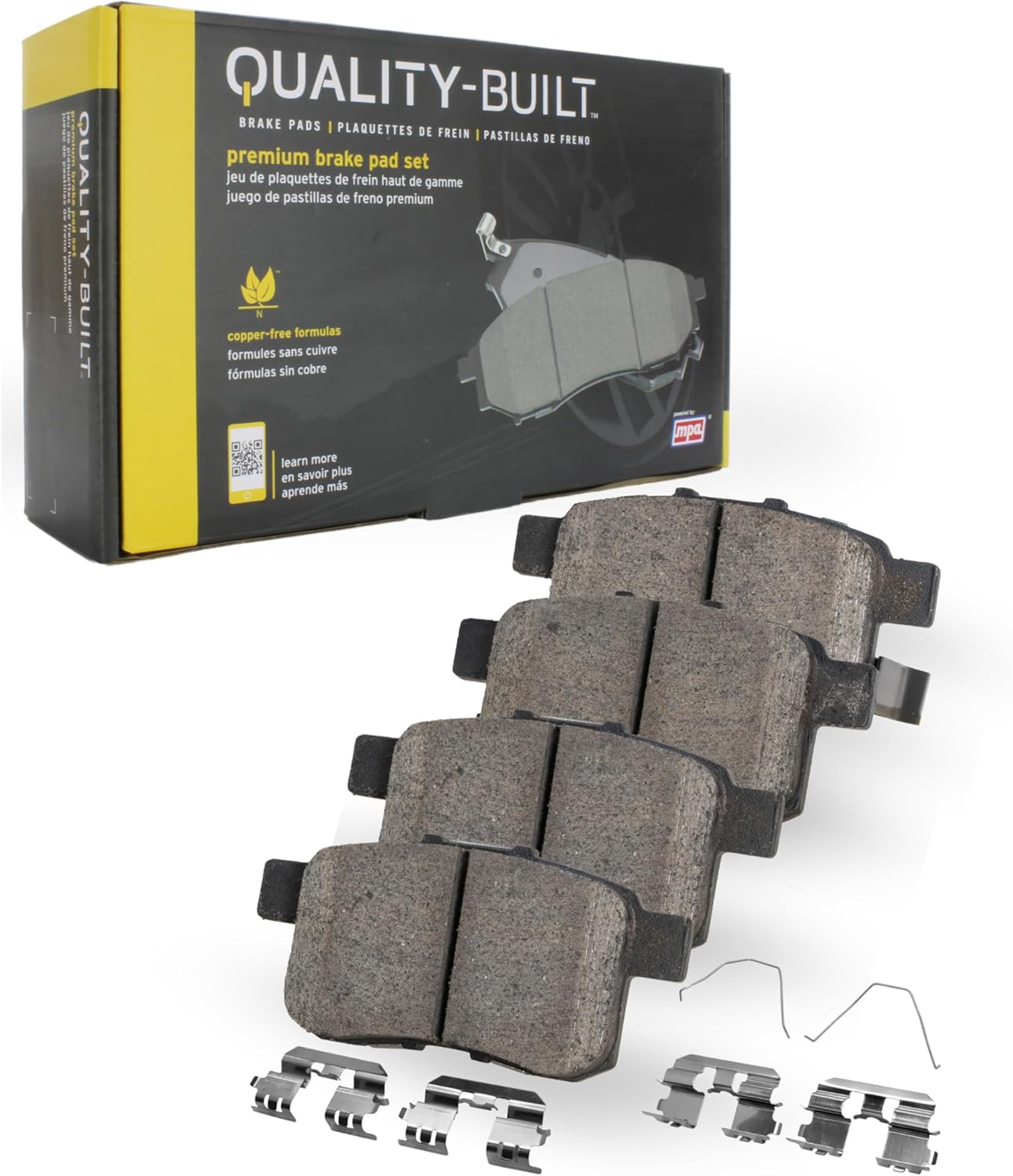 Premium Semi-Metallic Rear Brake Pads (1001-0279M) Compatible with 1981-1991 BMW (318i/318is/325i/325is/325iX/524td/528e/533i/535i/535is/633CSi/635CSi/733i/735i/L6/L7/M5/M6 & More)