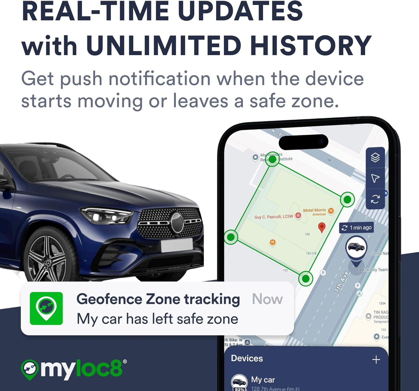 GPS Tracker for Vehicles with Magnet – 4G LTE Real-Time Location Device with App, Built-in SIM, 14-Day Battery – Anti-Theft GPS Tracker for Car, Motorcycle, Scooter, Bike