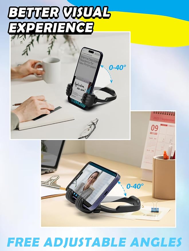 Stocking Stuffers for Teens Boys Men Adults Gifts: Thumbs Up Lazy Phone Stand Cell Phone Holder Gifts for Kids Women Teenage Girls Wife Ideas Funny Cool Gadgets Who Have Everything Gifts for Christmas