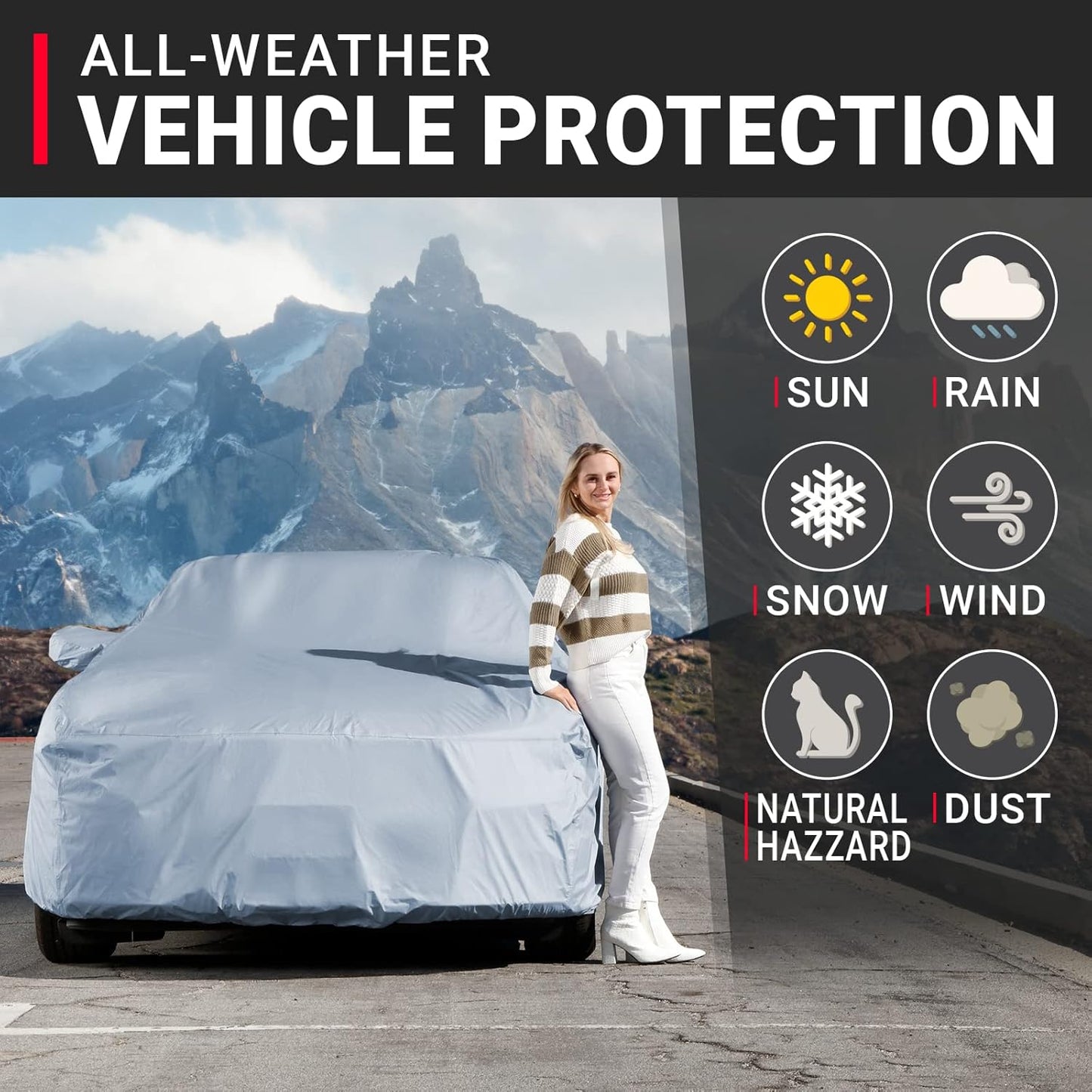 iCarCover Premium Car Cover for 1992-1995 Porsche 968 Coupe Heavy Duty Waterproof All Weather Automobiles Custom Fit Indoor Outdoor UV Snow Protection Covers with Straps and Bag