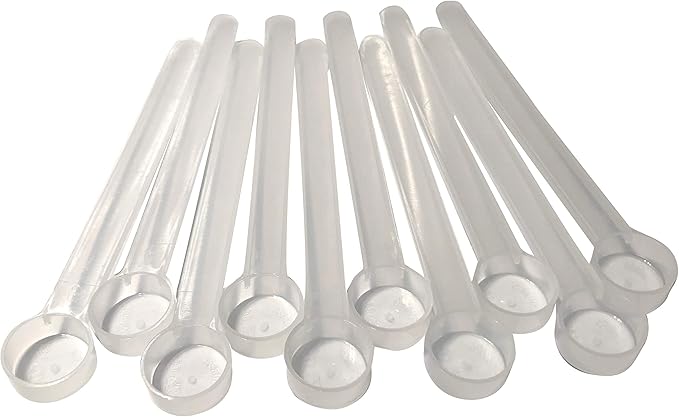1/2 Teaspoon (2.5 mL) Long Handle Scoop for Measuring Coffee, Pet Food, Grains, Protein, Spices and Other Dry Goods (Pack of 10)