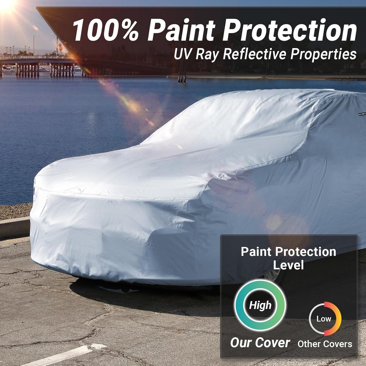iCarCover Premium Car Cover for 1985-1988 Chevy Nova 5-Door Hatchback Heavy Duty Waterproof All-Weather Automobiles Custom Fit Indoor Outdoor UV Snow Protection Covers with Straps and Bag