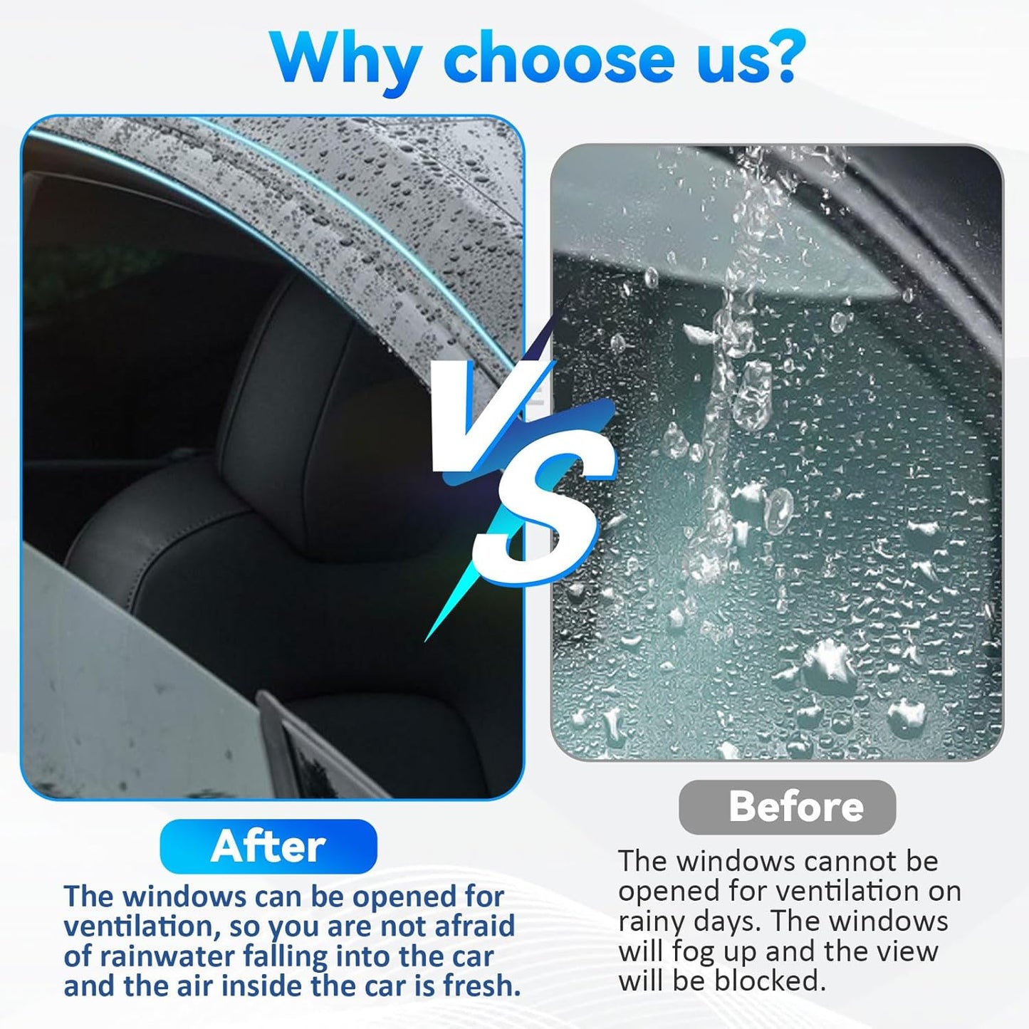 4pcs Front+Rear Smoke Tint Sun/Rain Guard Outside Mount Tape-On Vent Window Visors Compatible with 07-13 MDX