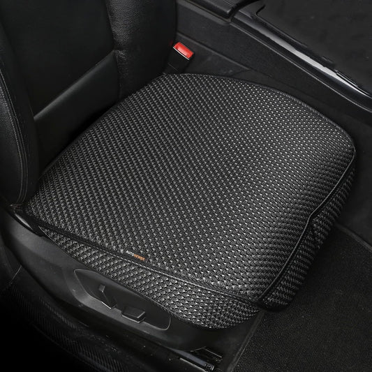 Auto Newer 2 PCS Breathable Universal Four Seasons Car Seat Covers，Luxury Car Seat Cushion，Protectors for Front Seat Bottoms,Compatible with 95% Vehicles， Fit for Cars Truck SUV or Vans(Black+Grey)