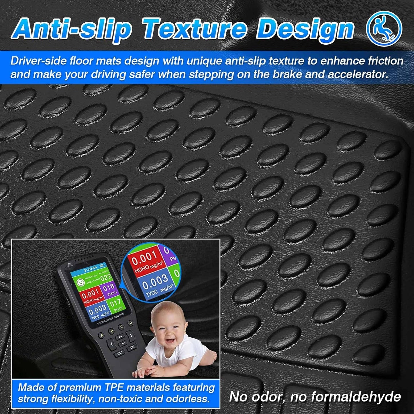 Cartist Floor Mats Compatible with Genesis G70 RWD 2019-2025 Accessories (Not fit AWD) All Weather Floor Liner 2 Rows Carpet Protection 3D TPE Odorless
