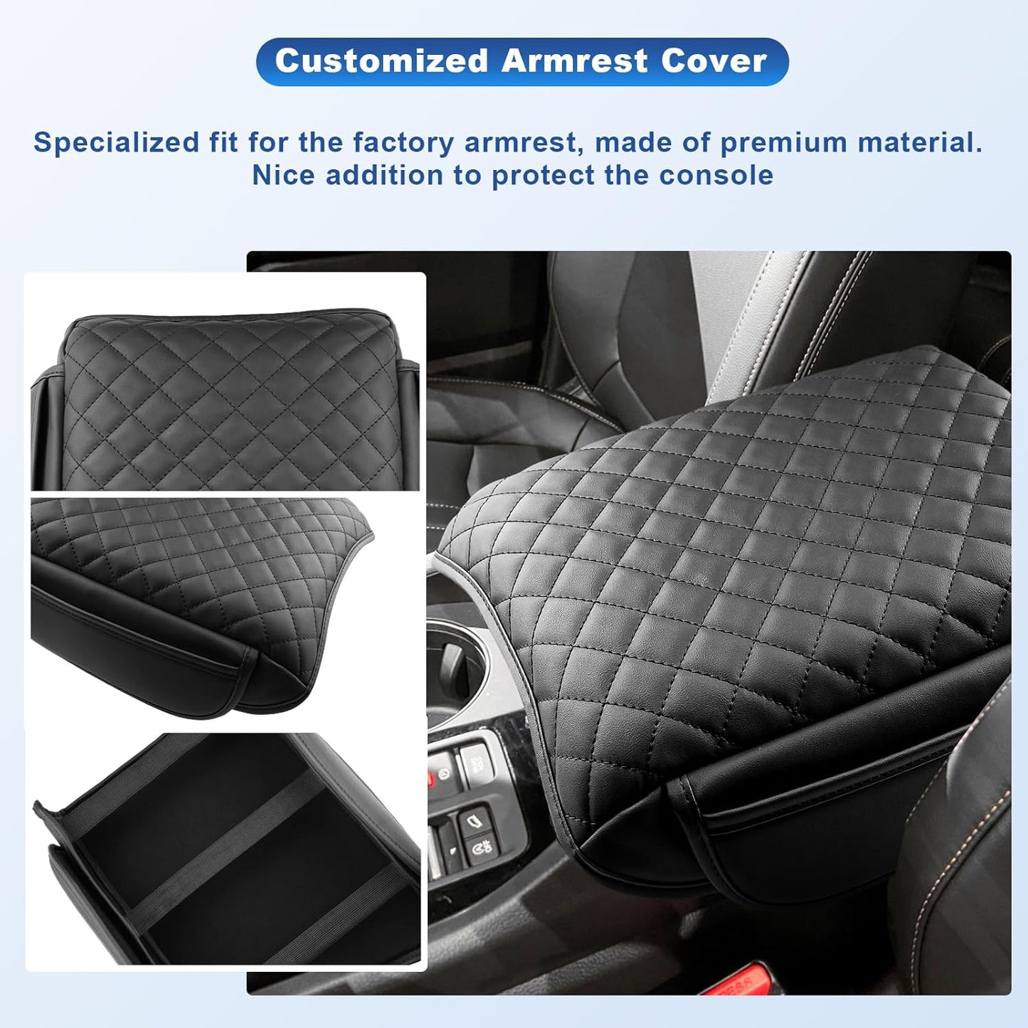CDEFG 2023-2025 Pilot Center Console Cover for 2023-2025 Honda Pilot/2024-2025 Ridgeline/ 2024-2026 Passport Armrest Cover Middle Console Pad Arm Rest Cushion 2025 Pilot Hybrid Accessories