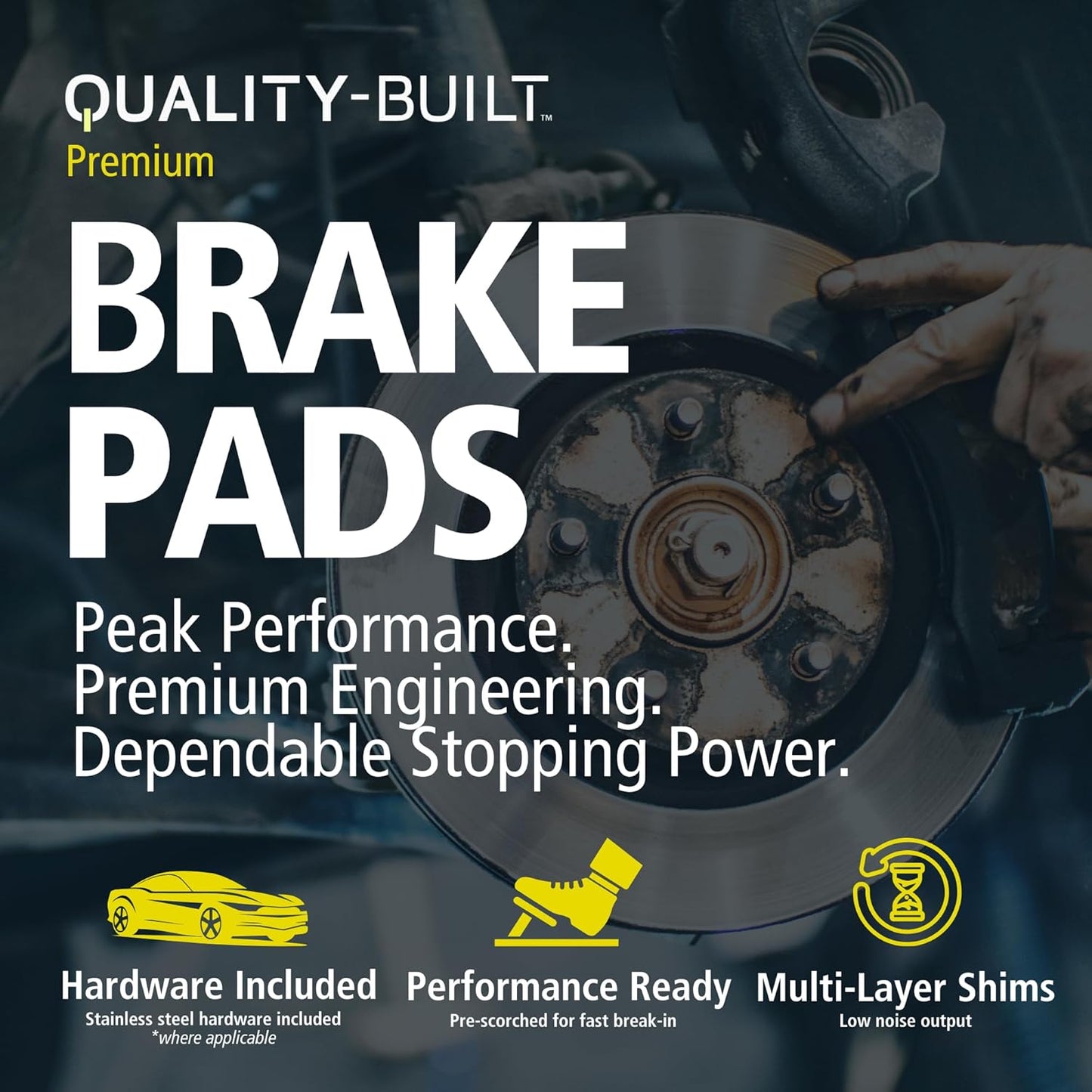 Premium Ceramic Rear Brake Pads (1001-1848C) Compatible with Hyundai Tucson 2016-2021, Kia Sportage 2017-2022