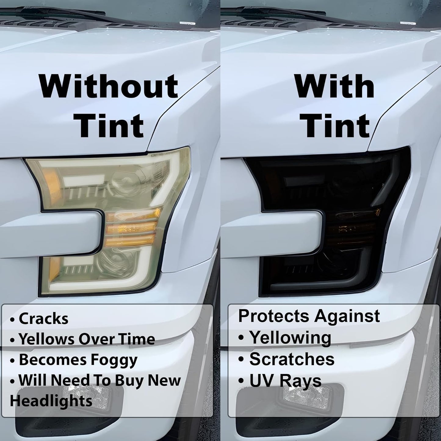 BOGAR TECH DESIGNS Full Headlight Head Light Tint Kit Compatible with Toyota Camry 2025-2026, Dark Smoke