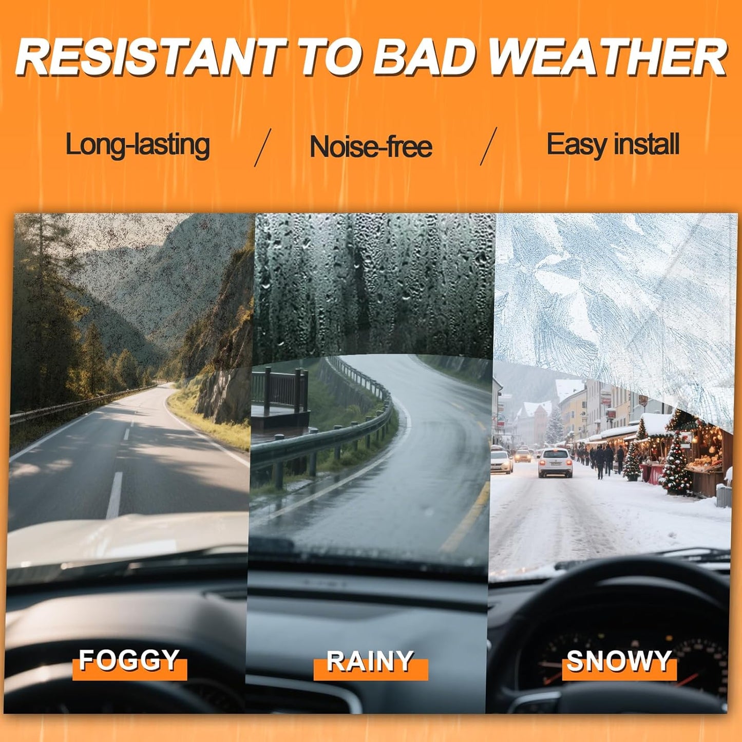 HULADAED® 21''+21''+11'' Windshield Wipers Replacement for Jeep Grand Cherokee 2004-1999,Silicone Front Rear Wiper blades for MY Car-All Weather & Quiet(3 PACK)