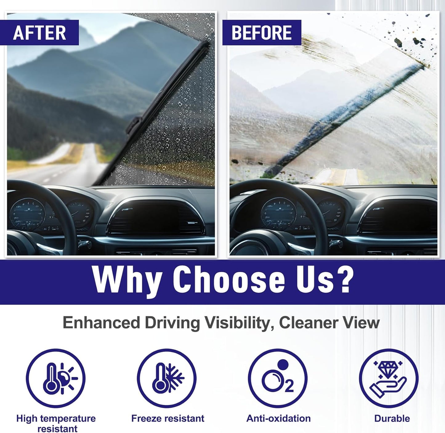 AJK Front Windshield Wiper for Mazda 6 2018 2019 2020 2021, Original Equipment Window Wipers Blades, Conventional, Vehicle Specific Fit, Pack of 2